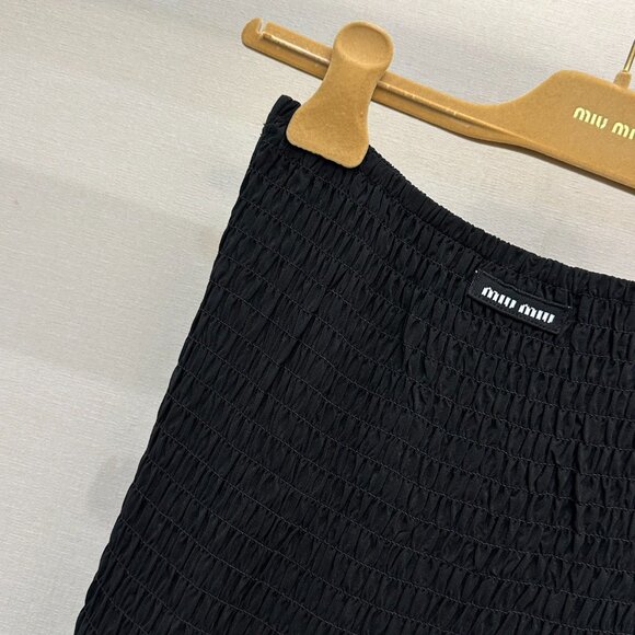 MiuMiu Micro Logo Strapless Puff Dress - Picture 8 of 8